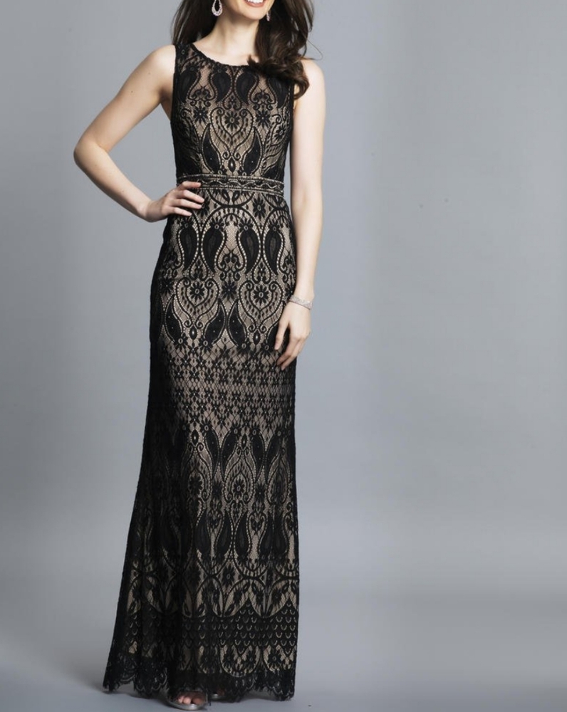 Dave and johnny black nude lace size 7/8